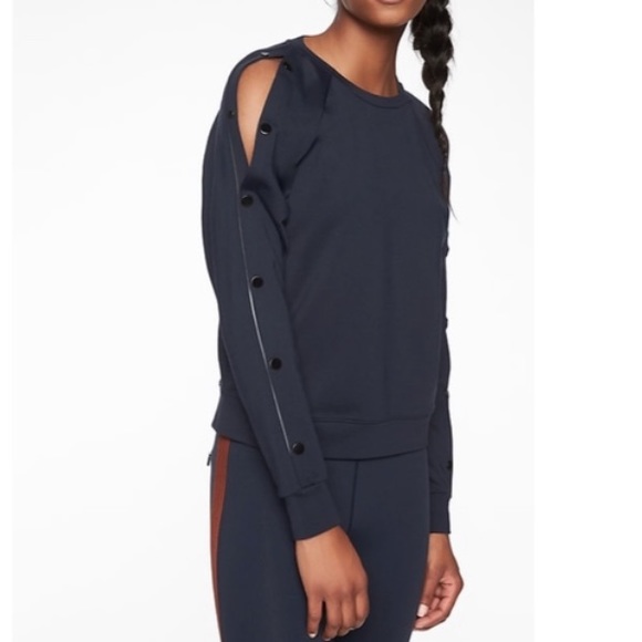 Athleta Snappy Sweatshirt Black Size XS - Picture 3 of 13